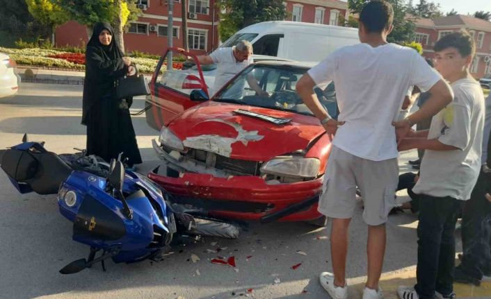 Malatya’da otomobil ile motosiklet çarpıştı: 1 yaralı