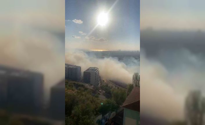 Maltepe’de geniş arazi yangını