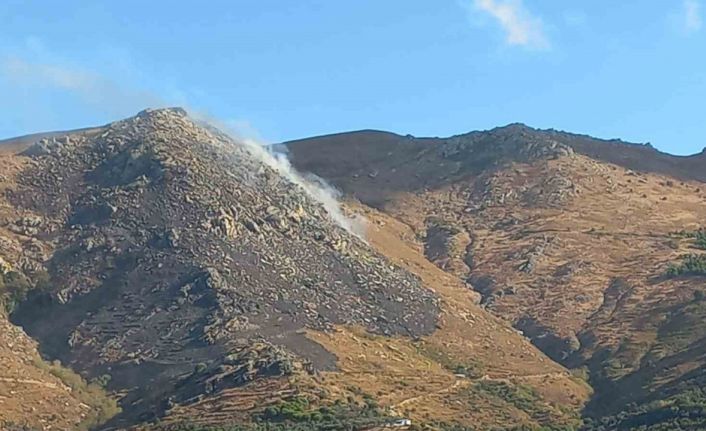 Marmara Adası’ndaki arazi yangınında soğutma başladı