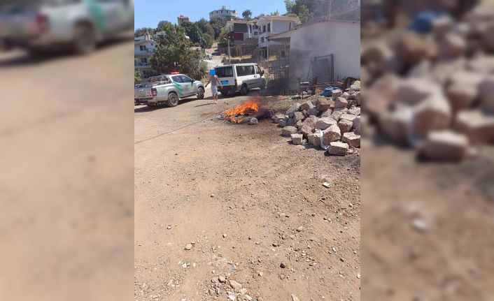 Marmaris’te ormana yakın alanda temizlik ateşi yakan şahıs gözaltına alındı