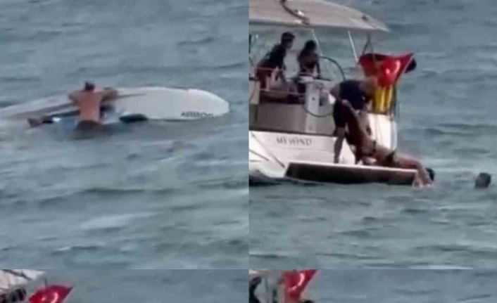 Mersin’de 6 kişinin içinde olduğu tekne alabora oldu