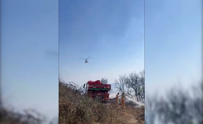 Mersin’de orman yangını havadan ve karadan müdahale ile söndürüldü