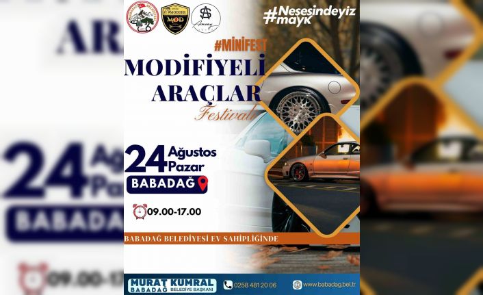 Modifiye araç meraklıları Babadağ’da buluşuyor