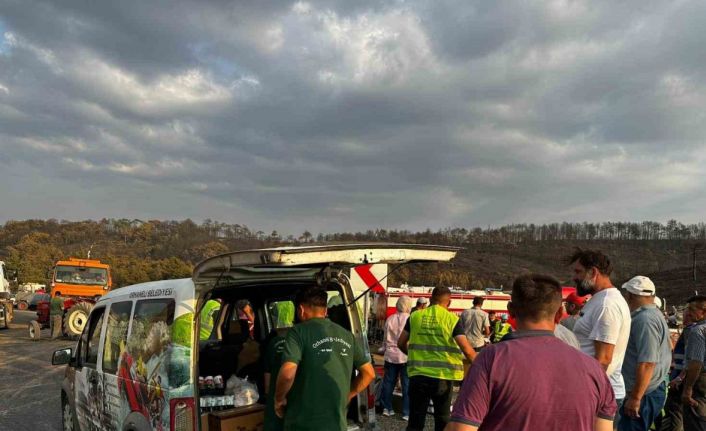 Orhaneli Belediyesi’nden yangın bölgesine tam destek