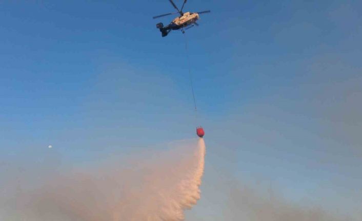Orman yangınına havadan müdahale başladı