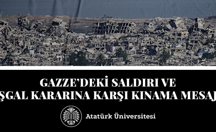 Rektör Prof. Dr. Hacımüftüoğlu’ndan Gazze’deki saldırı ve işgal kararına karşı kınama mesajı