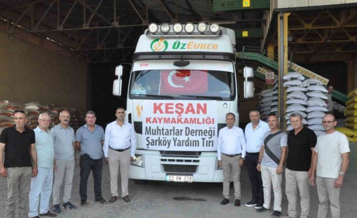 Şarköy’deki yangında zarar gören üreticilere yem yardımı