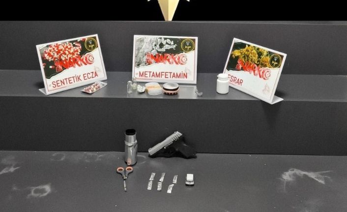 Satışa hazır uyuşturucularla yakalandı