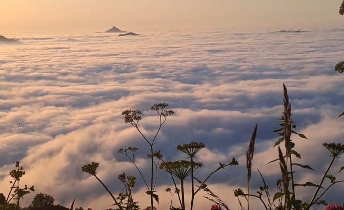 Seyrine doyum olmayan ’Bulut Denizi’ görenleri kendine hayran bırakıyor