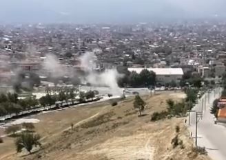 Sondaj yapılırken doğalgaz hattı patladı