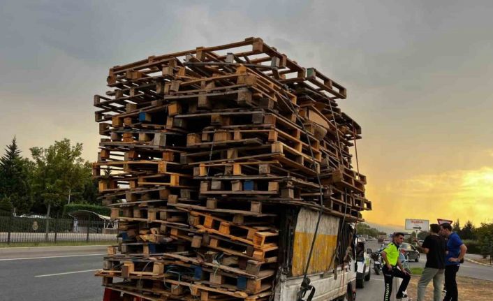 Tehlikeli yük taşıyan sürücüye, ceza yağdı