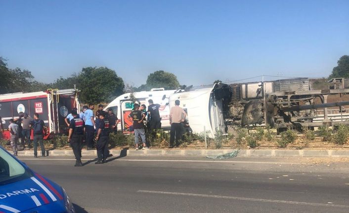 Tekirdağ’da kamyon kazası: 1 yaralı