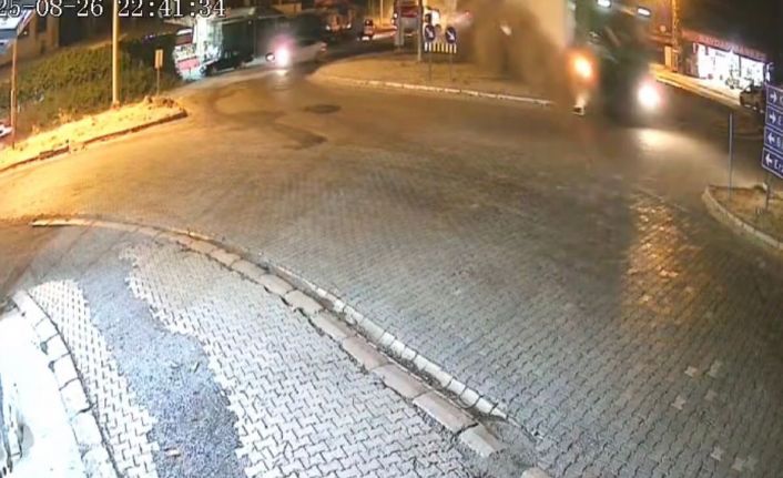 Tırın freni boşaldı, sürücünün soğukkanlılığı faciayı böyle önledi