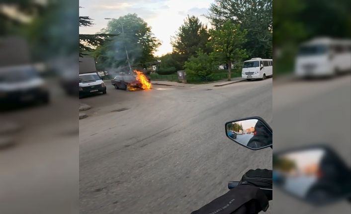 Tofaş’ın alev alev yandığı anlar kask kamerasında
