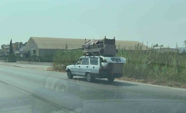 Trafikte tehlikeli yolculuk kamerada