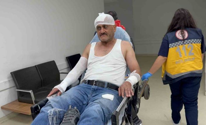 Tüp parlamasıyla alevler içinde kalan şahıs dereye atlayarak yanmaktan kurtuldu