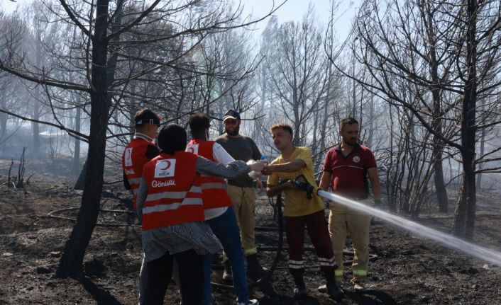 Türk Kızılay’ın orman yangınlarıyla mücadeleye desteği sürüyor