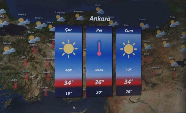 Ülke genelinde hava sıcaklıkları mevsim normallerinin üzerinde seyredecek