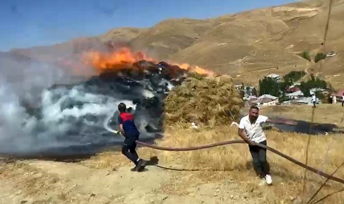 Yüksekova’da anız yangını: "4 bin bağ ot kül oldu"