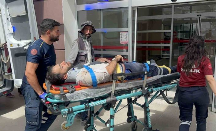 Yüksekten düşen işçi yaralandı