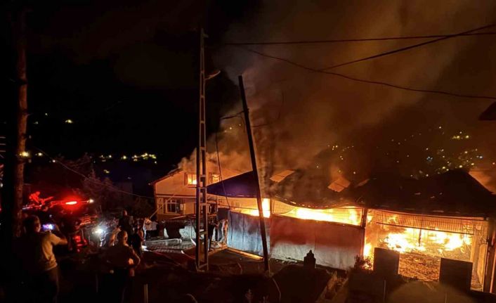 Zonguldak’ta alevler geceyi aydınlattı: 4 ev 1 yeri kullanılmaz hale geldi