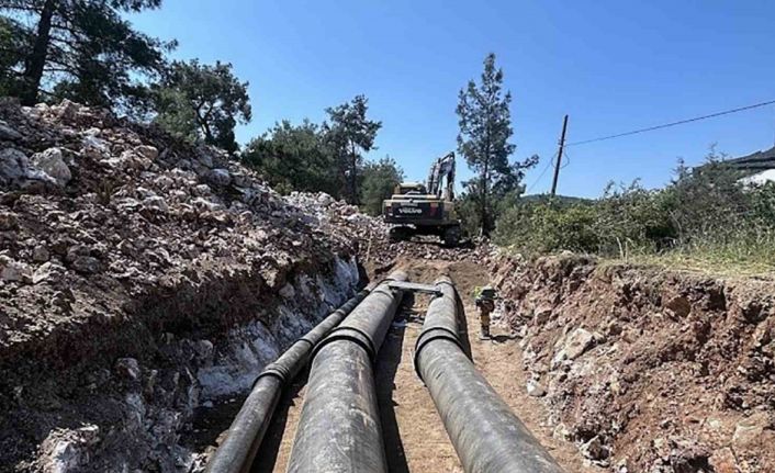 21,5 kilometre arızalı isale hattının 8.5 kilometresi tamamlandı