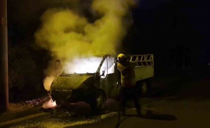 Alevlere teslim olan kamyonet kullanılmaz hale geldi