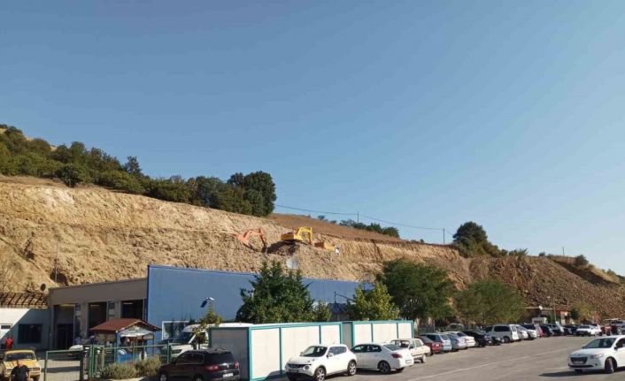 Araç muayene istasyonunda heyelana karşı önlem