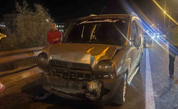 Aydınlatma direği otomobilin üzerine düştü: 2 yaralı