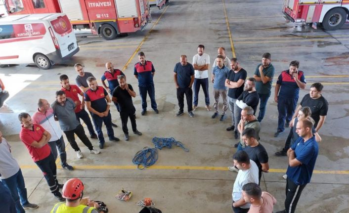 Belediye personeline yüksekte çalışma eğitici eğitimi verildi