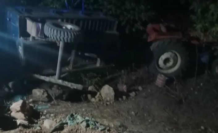 Beyşehir’de devrilen traktörün sürücüsü ağır yaralandı