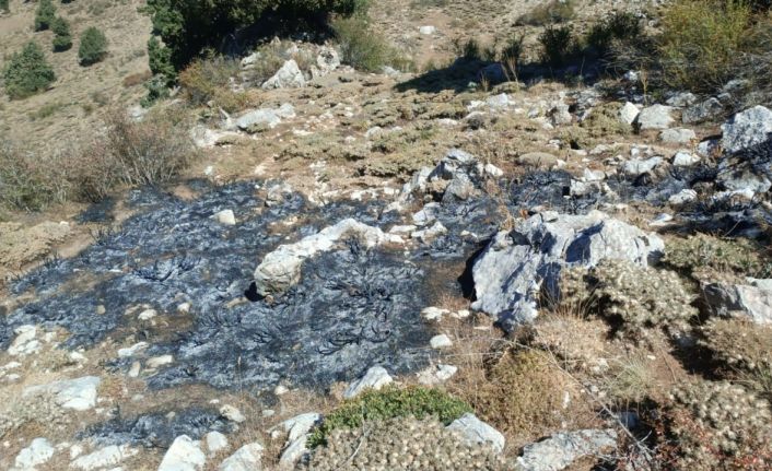 Burdur’da çalılık yangını söndürüldü