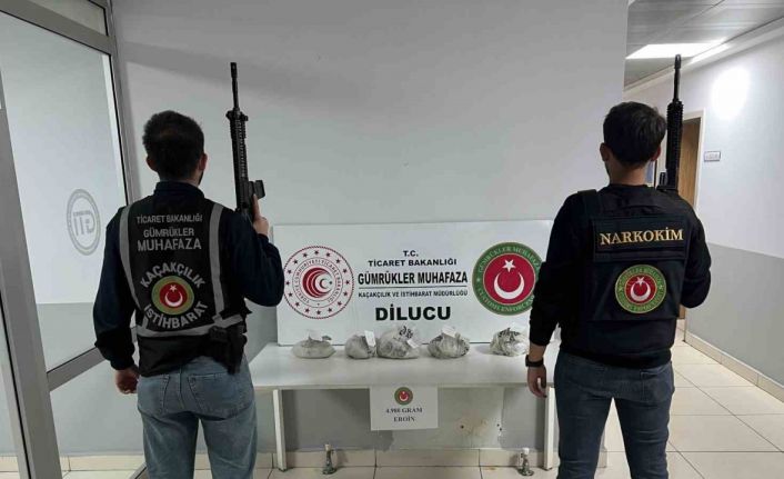 Dilucu Gümrük Kapısı’nda 4 kilo 980 gram eroin ele geçirildi