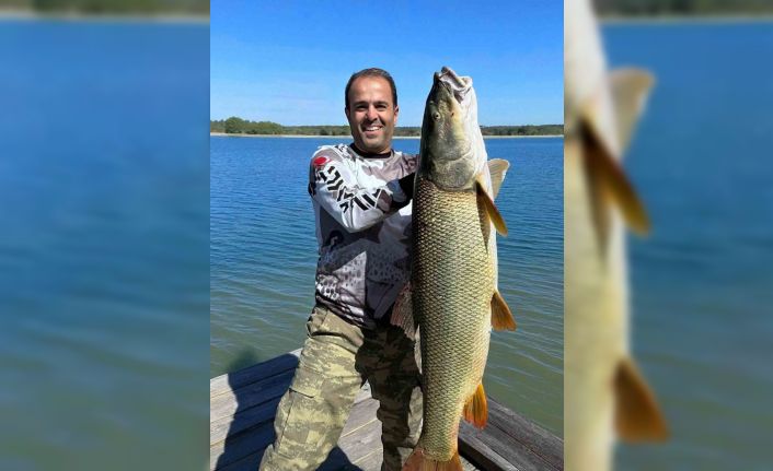 Elazığ’da 34 kiloluk dev turna yakalandı