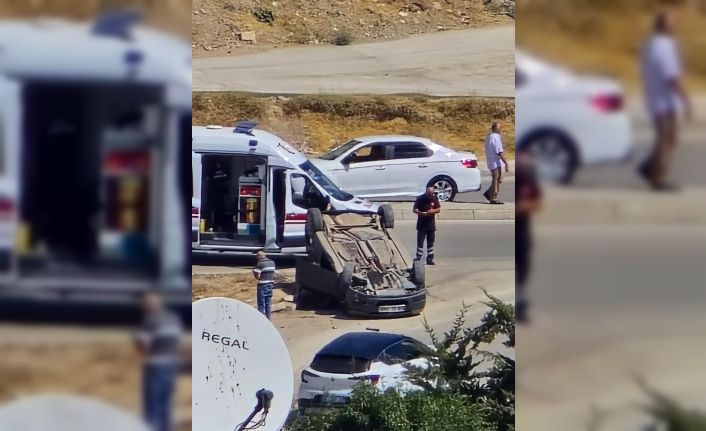 Elazığ’da otomobil takla attı: 1 yaralı