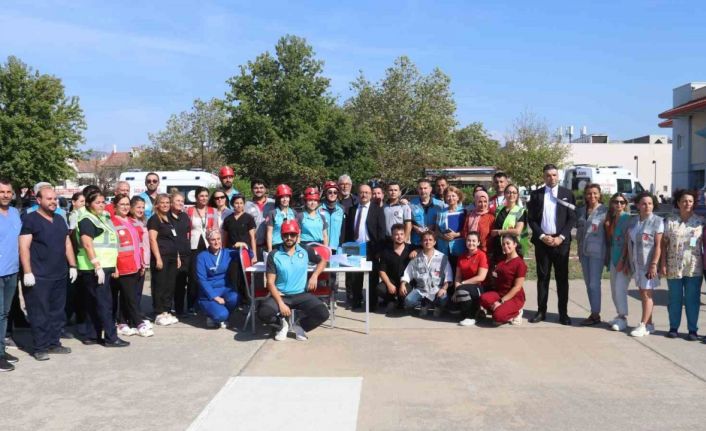 Fethiye Devlet Hastanesi’nde Afet Tatbikatı gerçeğini aratmadı