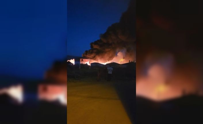 Gelibolu’da hurdalıkta çıkan yangın evlere sıçradı