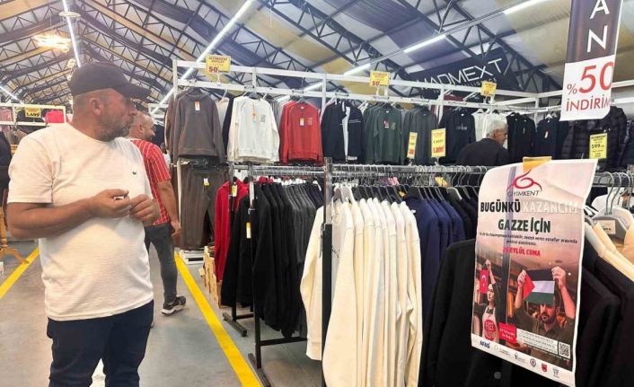 Giyimkent esnafından Gazze’ye destek
