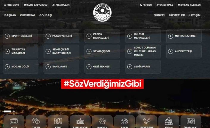 Gölbaşı Belediyesi’nin web sitesi yenilendi