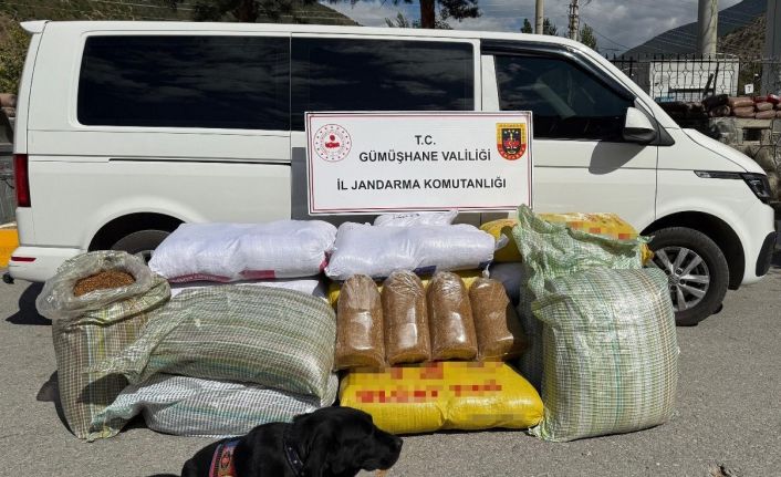 Gümüşhane’de kaçak tütün operasyonu: 530 kilo tütün ele geçirildi