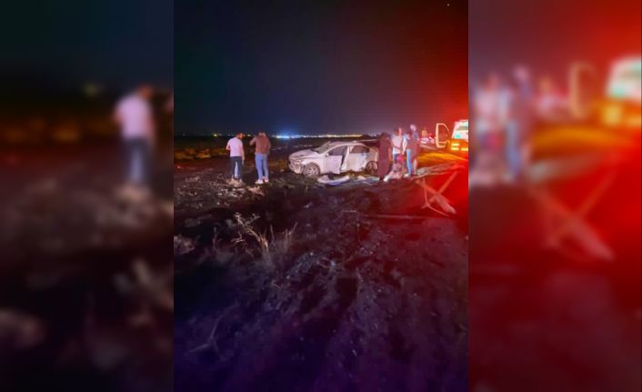 Hilvan’da takla atan otomobilde 3 kişi yaralandı