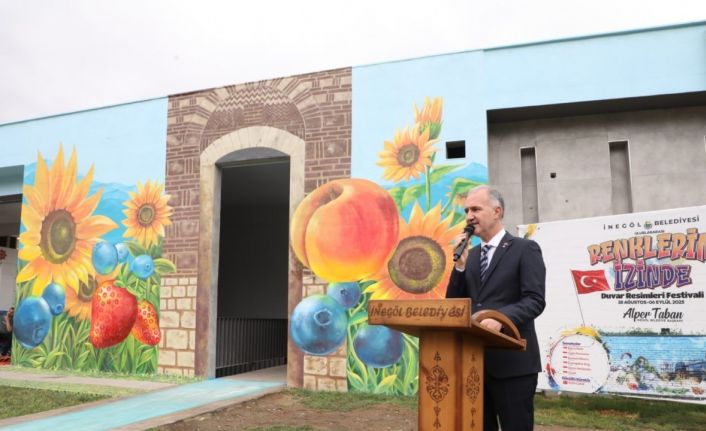 İnegöl, uluslararası duvar resimleri festivali ile sanatla buluştu