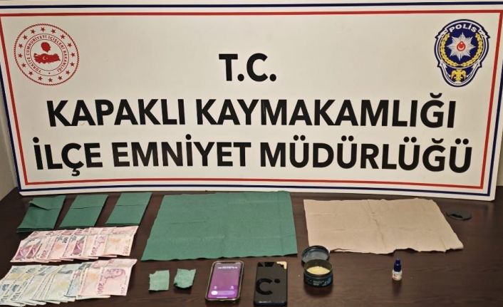Kapaklı’da yakalanan zehir taciri tutuklandı