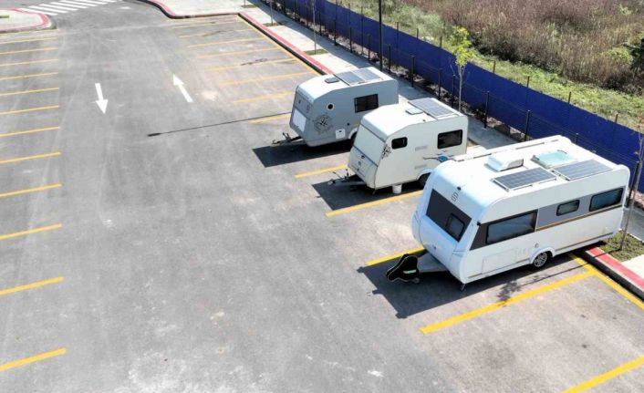 Karavan tutkunları için 210 araçlık modern park alanı