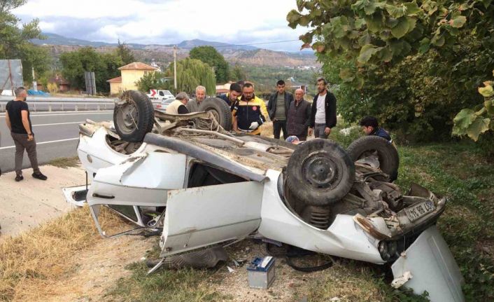 Kastamonu’da otomobil takla attı: 2 yaralı