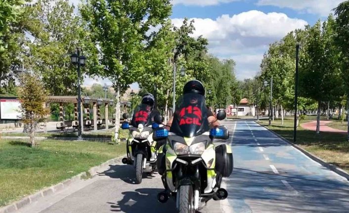 Kırıkkale’de 112 motosiklet ambulans ekipleri her an göreve hazır