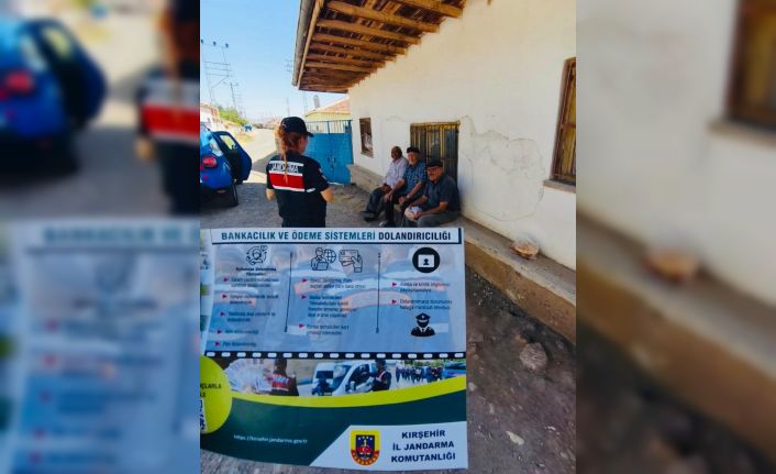 Kırşehir’de jandarma ekipleri dolandırıcılığa karşı vatandaşları bilgilendirdi