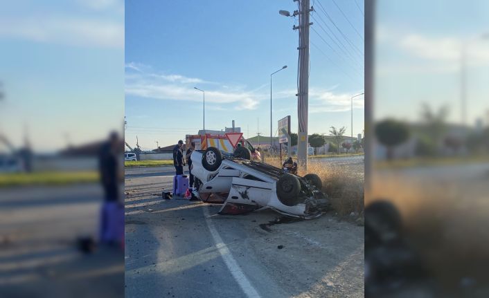 Konya’da otomobil takla attı: 5 yaralı