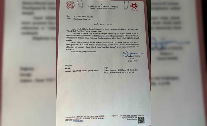 Kütahya Dumlupınar’a hızlı tren durağı müjdesi