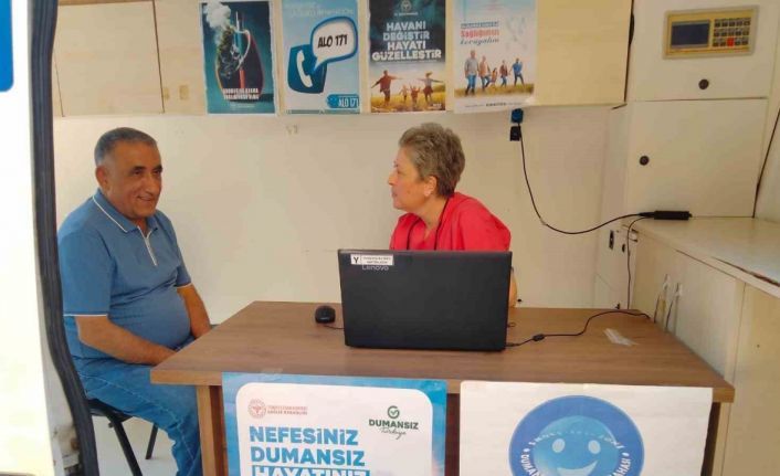 Manisa’da mobil sigara bırakma aracı sahaya indi